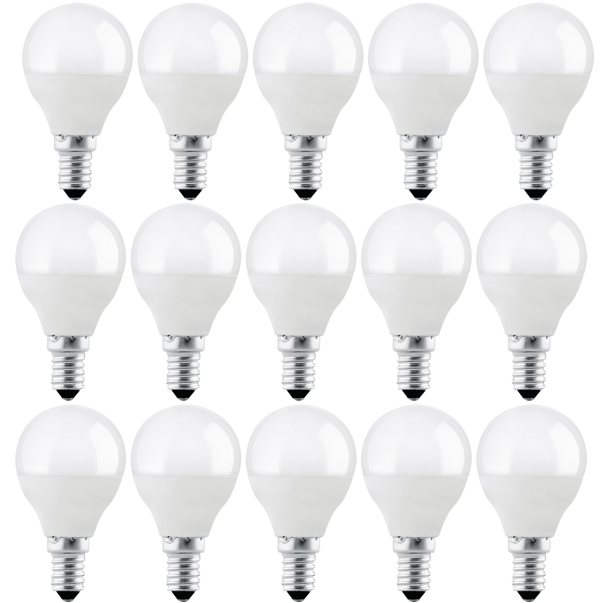 15-Pack E14 LED Bulbs Dimmable 4W (40W Equivalent) Warm White 2700K - Perfect for Chandeliers, Table Lamps & Vintage Fixtures