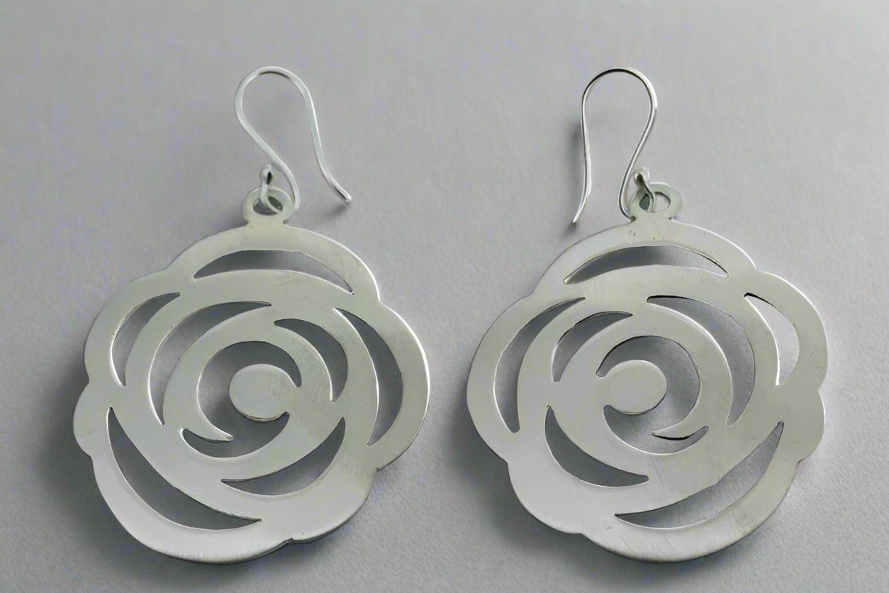 Matte Rose Stud Earrings for Women - Sterling Silver Hypoallergenic Jewelry - Perfect for Valentine's Day Gifts & Date Night Accessories