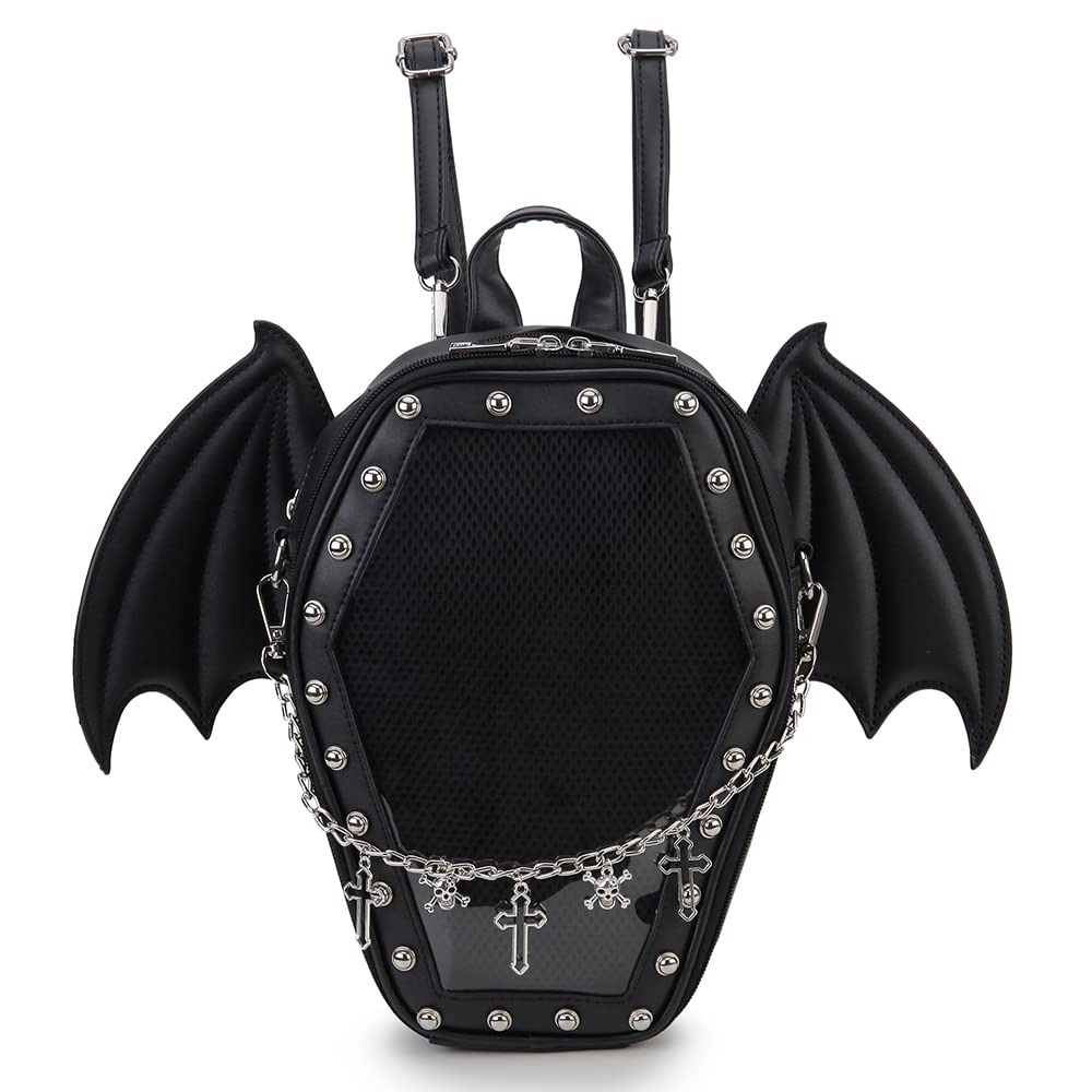 Gothic Coffin Purse for Women - Halloween Shoulder Bag & Backpack for Parties
