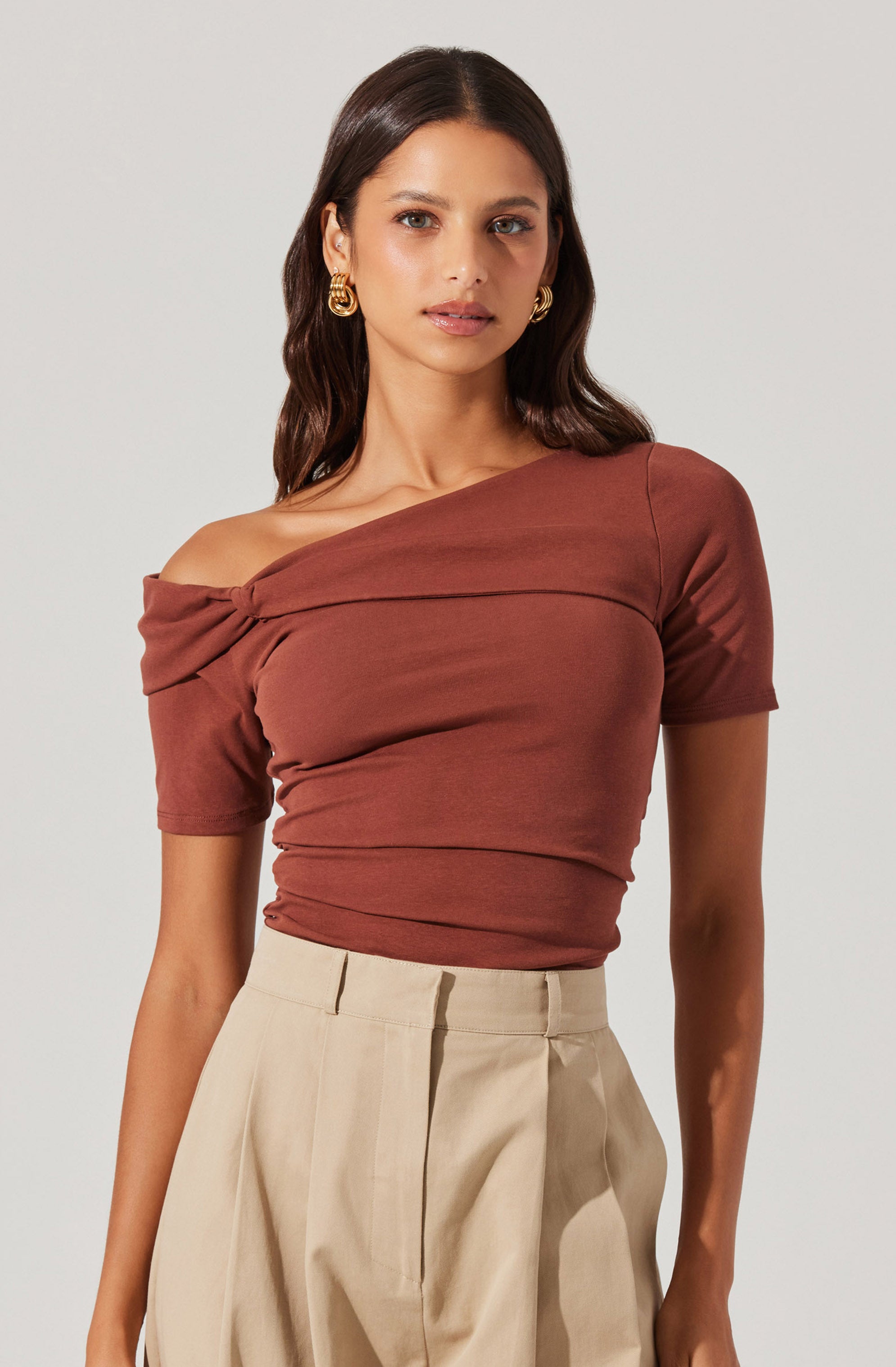 Saylah Women's Off Shoulder Twist Top - Sexy Summer Blouse for Beach, Party & Date Night