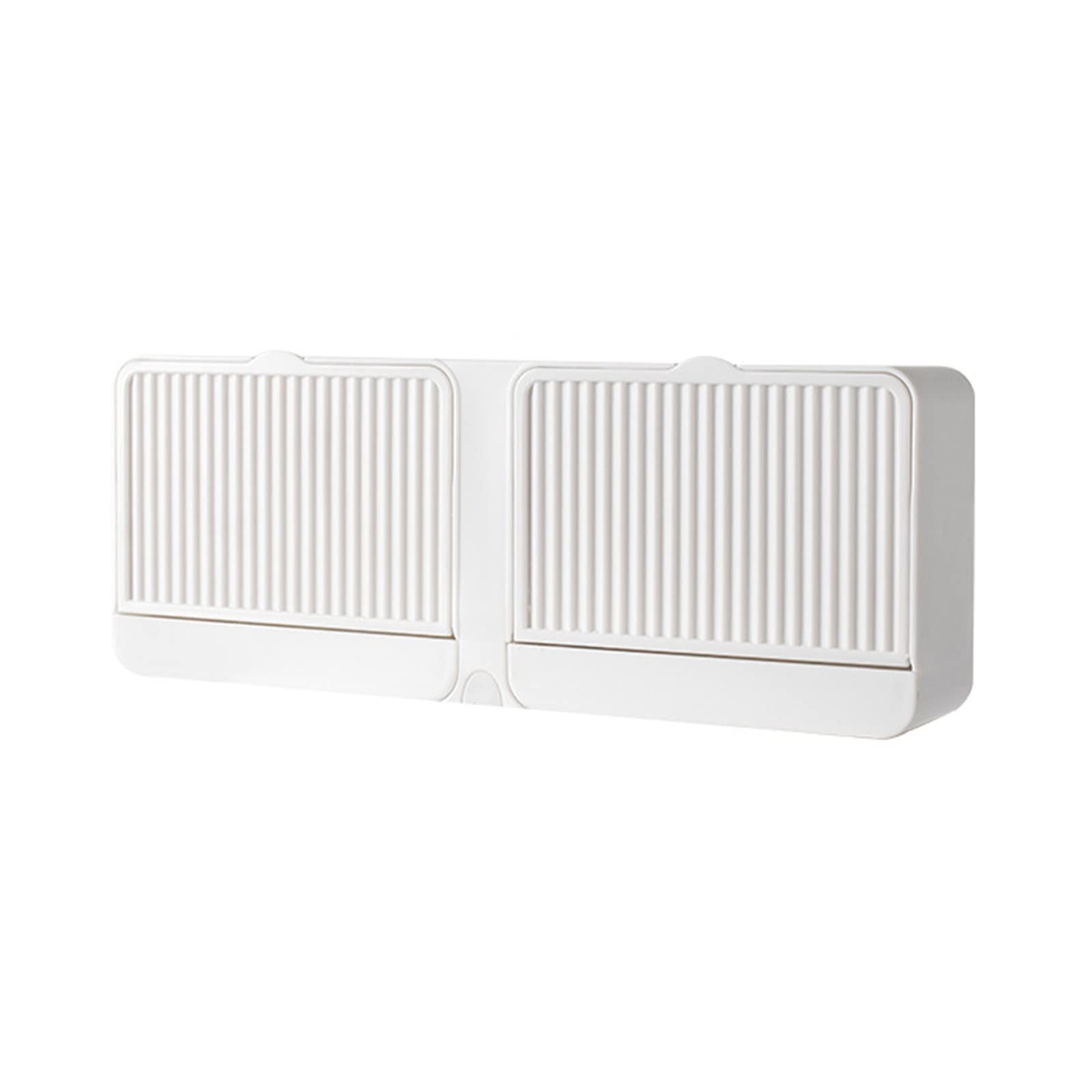 Pomobie Soap Dish Holder - No Drill Wall Mounted Self Draining Soap Case for Shower, Bathroom & Kitchen - Keep Soap Bars Dry with Built-in Hook & Towel Bar (White, One Size) - Perfect for Small Spaces, RV, Dorm & Apartment Living