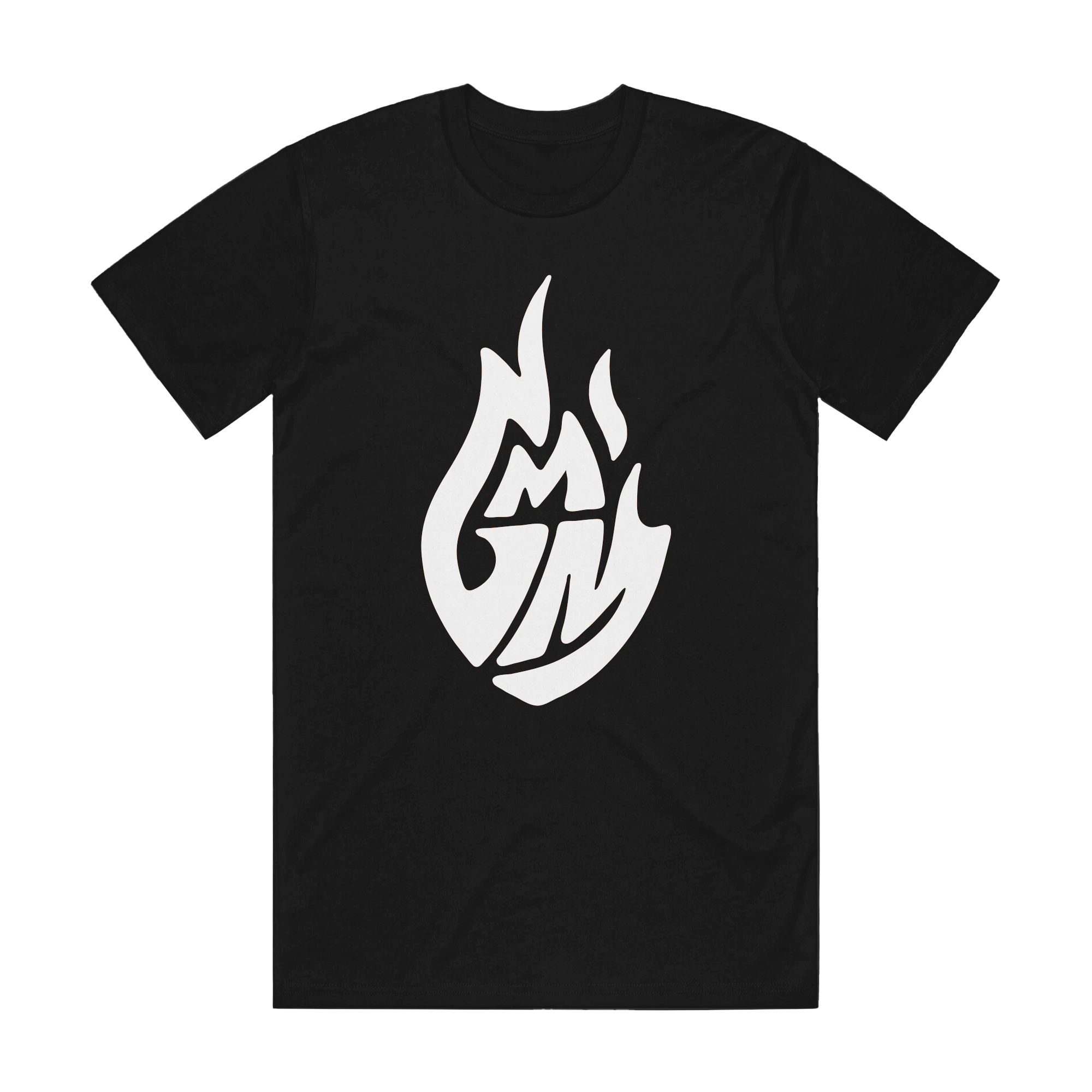 GMM White Flame Logo T-Shirt for Men - Stylish Graphic Tee for Casual Wear, Street Fashion & Everyday Outfits