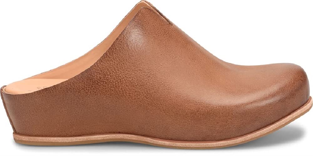 KORK-EASE Women's Slip-On Leather Clogs - Comfortable Cushioned Footbed Flats for Women | Perfect for Casual Wear, Work & Home Use