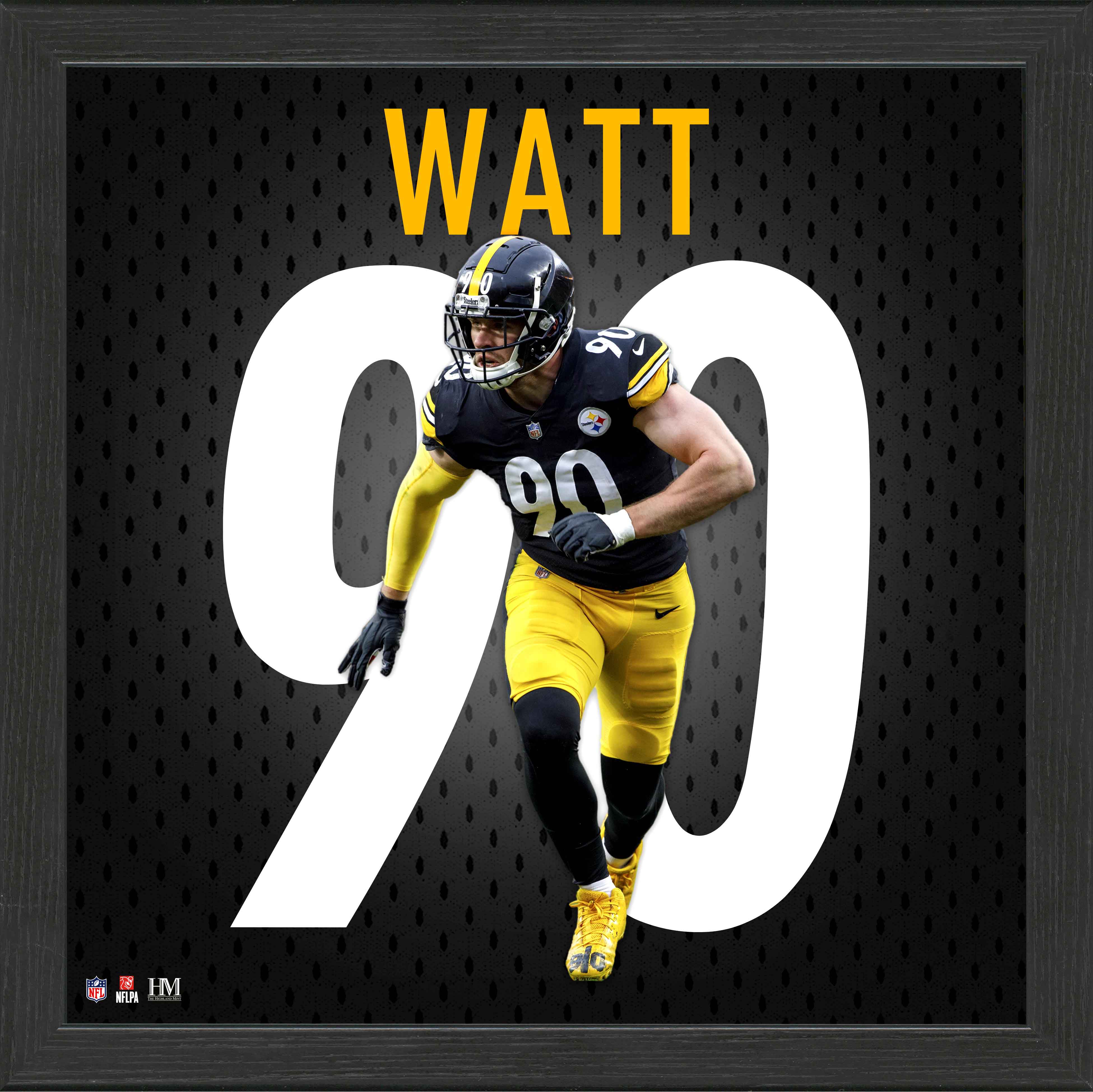 TJ Watt NFL Pittsburgh Steelers Impact Jersey Shadow Box Display - Perfect for Game Room, Man Cave, or Sports Fan Gift