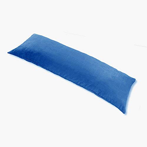 Premium 100% Cotton 300 Thread Count Body Pillow Cover with Zipper - 20x54 & 21x54 Inch Pillow Protector Case (Royal Blue) | Soft Hypoallergenic Bedding for Pregnancy, Side Sleepers & Home Decor