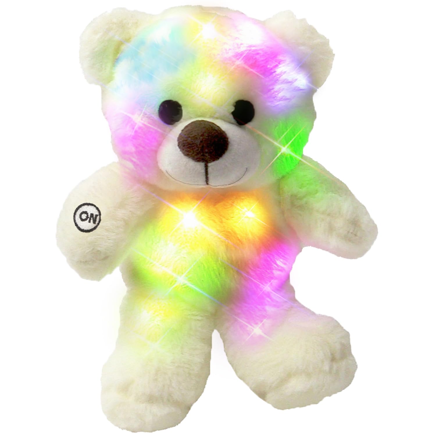 LED Light Up Stuffed Animal Plush Toy - Soft Glow Night Light for Kids, Boys & Girls (12