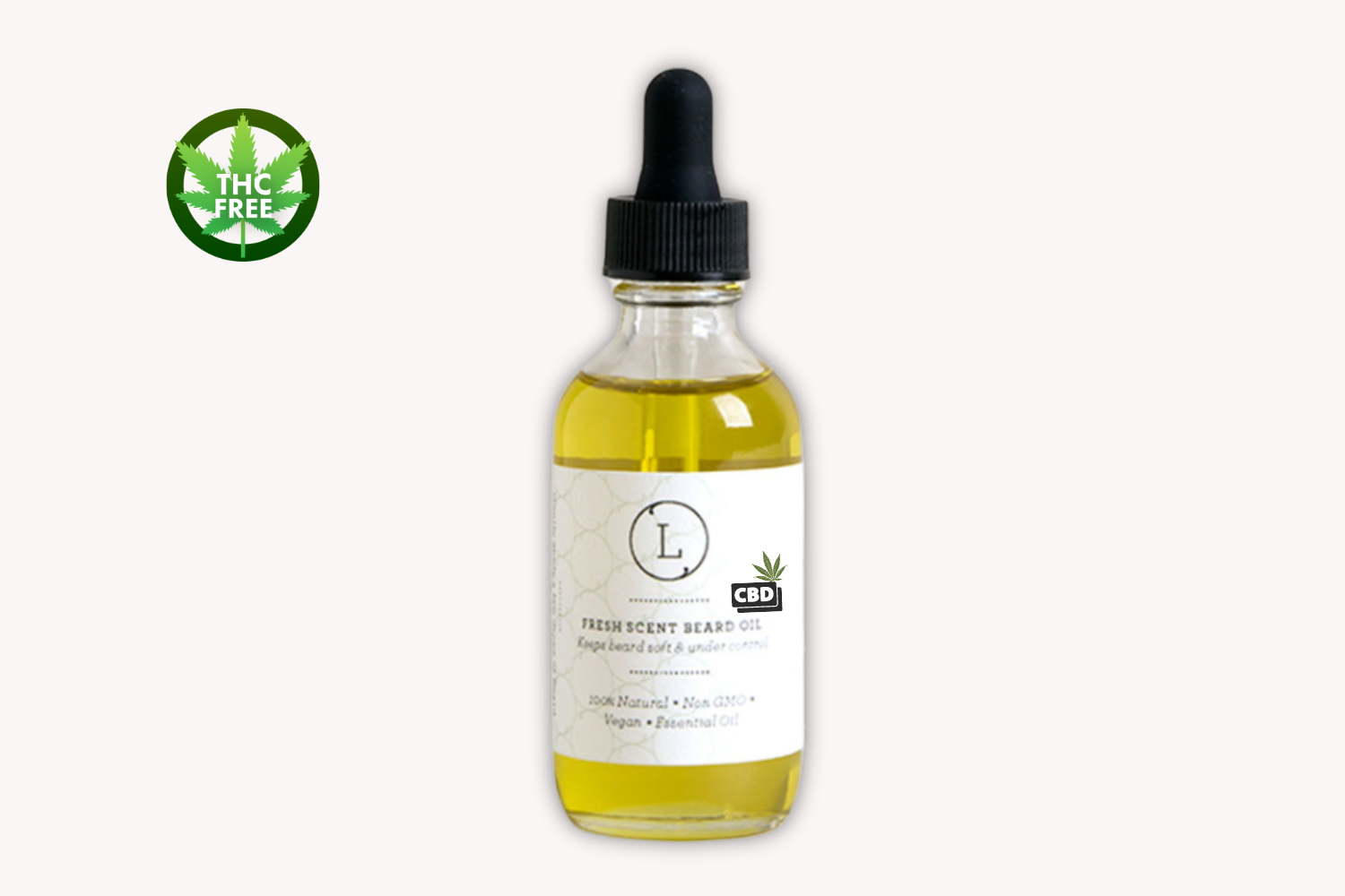 Organic CBD Beard Oil for Men - All Natural Handmade Beard Softener & Moisturizer with Hemp Extract - THC Free - Promotes Healthy Growth & Conditioning - Perfect for Daily Grooming & Styling
