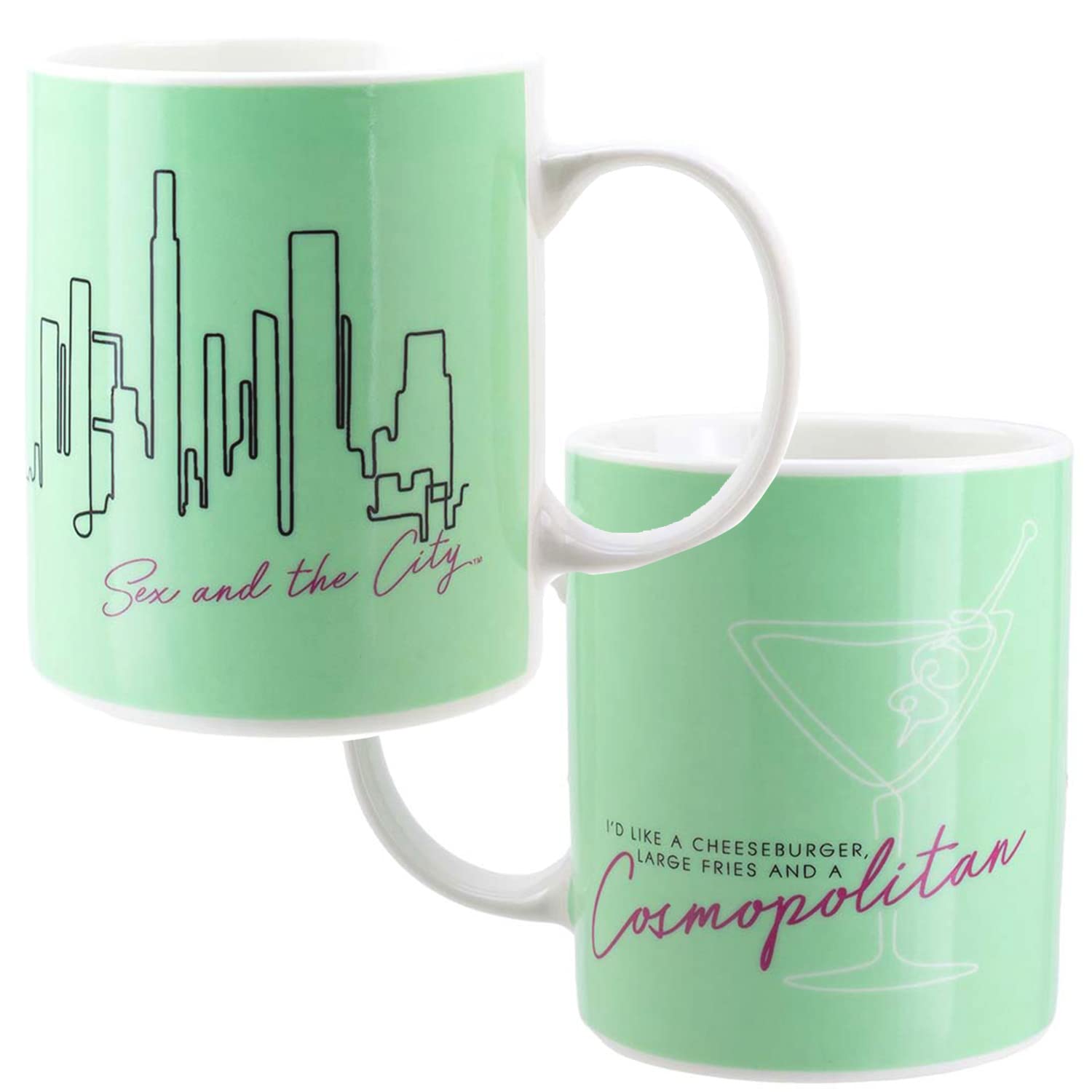 Sex and the City Cosmo Mug - Official Ceramic Coffee Cup Inspired by the Iconic TV Show | Perfect for SATC Fans, Bridal Showers & Girls' Night In