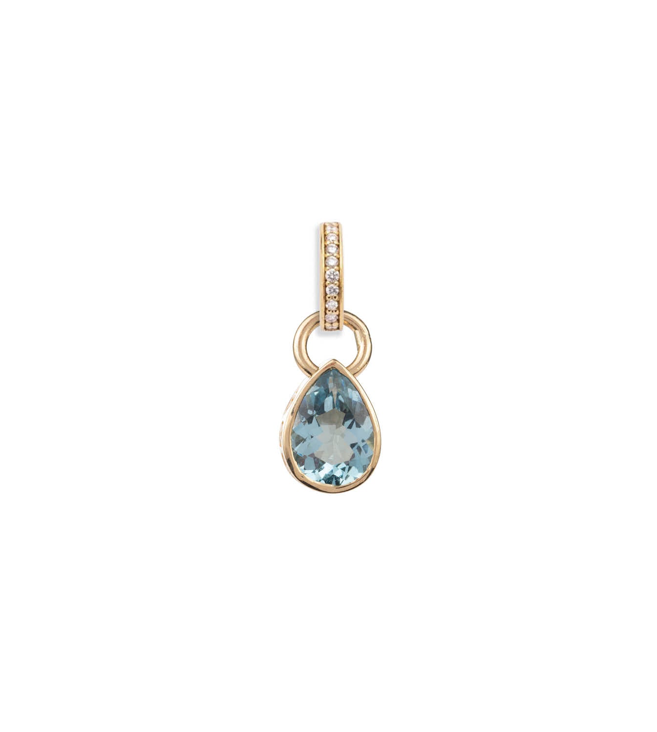 1.2ct Aquamarine Pear Pendant Necklace with Annex Link Chain - Elegant Jewelry Gift for Women, Perfect for Weddings, Anniversaries & Special Occasions