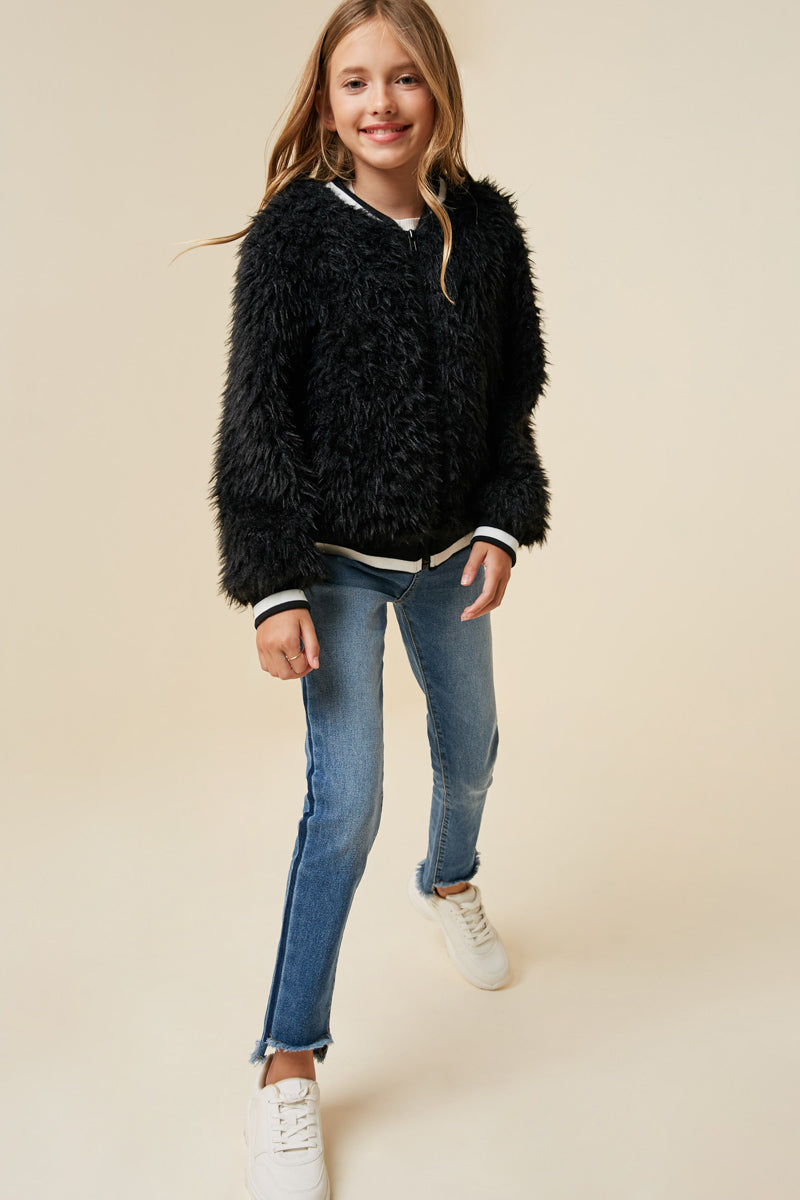 Stylish Fuzzy Bomber Jacket for Women & Men - Cozy Winter Outerwear for Casual Wear, Street Fashion & Cold Weather Protection