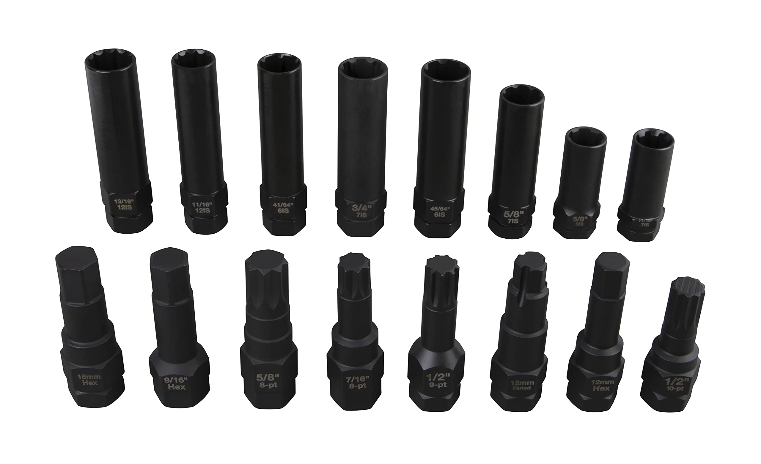 Spline Lug Key Socket Set - Heavy Duty Wheel Lock Removal Tool for Cars & Trucks - Perfect for Auto Repair, Tire Changes & Emergency Roadside Use