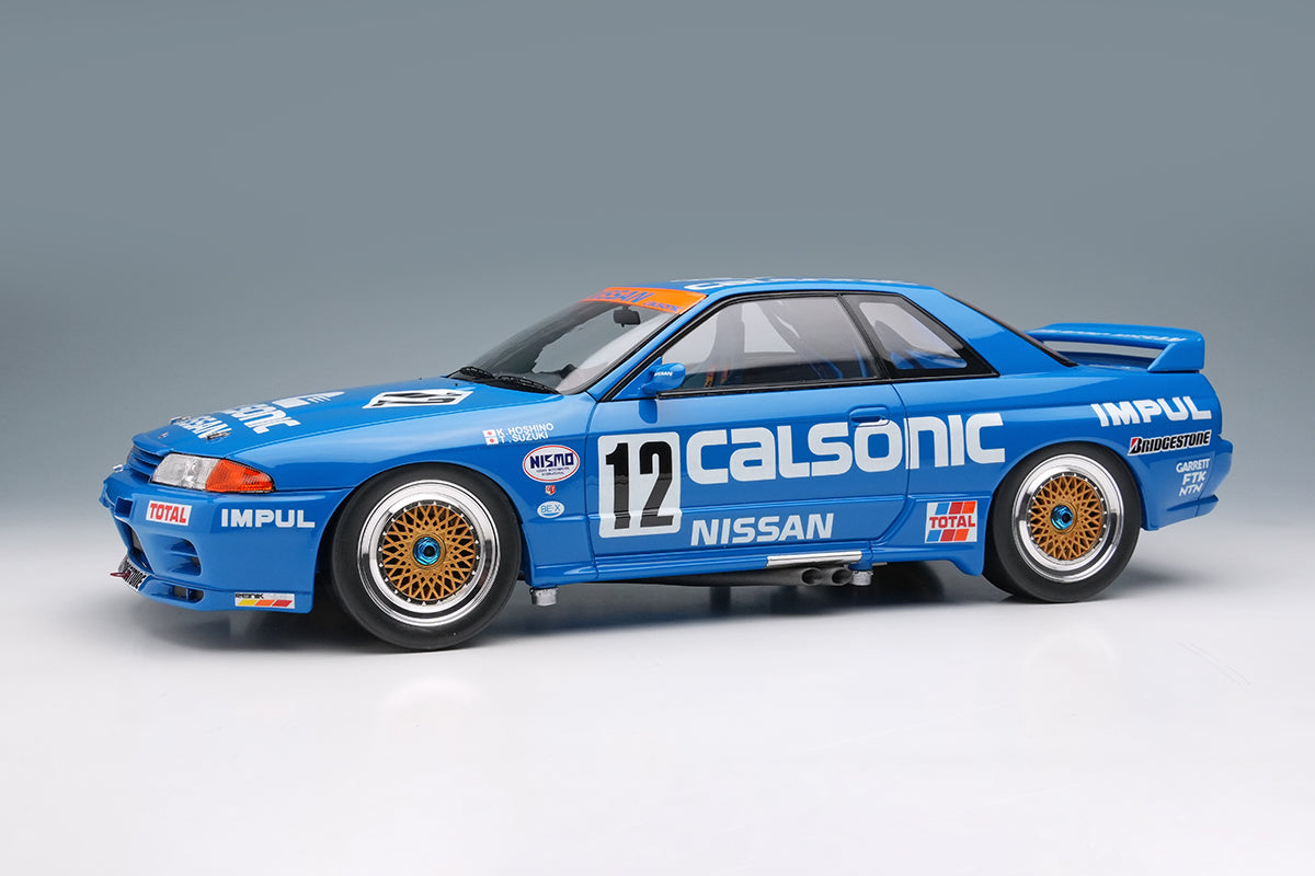 PREORDER Make Up Co., Ltd Eidolon 1:18 Scale Calsonic Skyline GT-R Group A JTC 1990 Nishi Nihon Circuit Winner - Diecast Model Car for Collectors & Racing Enthusiasts, Perfect for Display & Gift Giving