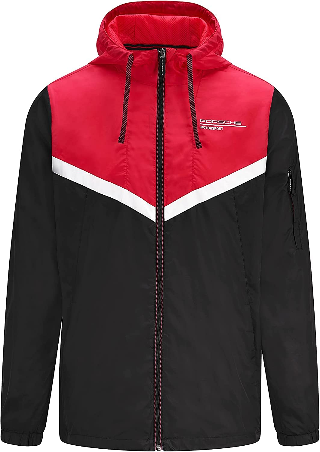 Porsche Motorsport Windbreaker Jacket - Black - Lightweight & Water-Resistant - Perfect for Racing Fans & Outdoor Activities