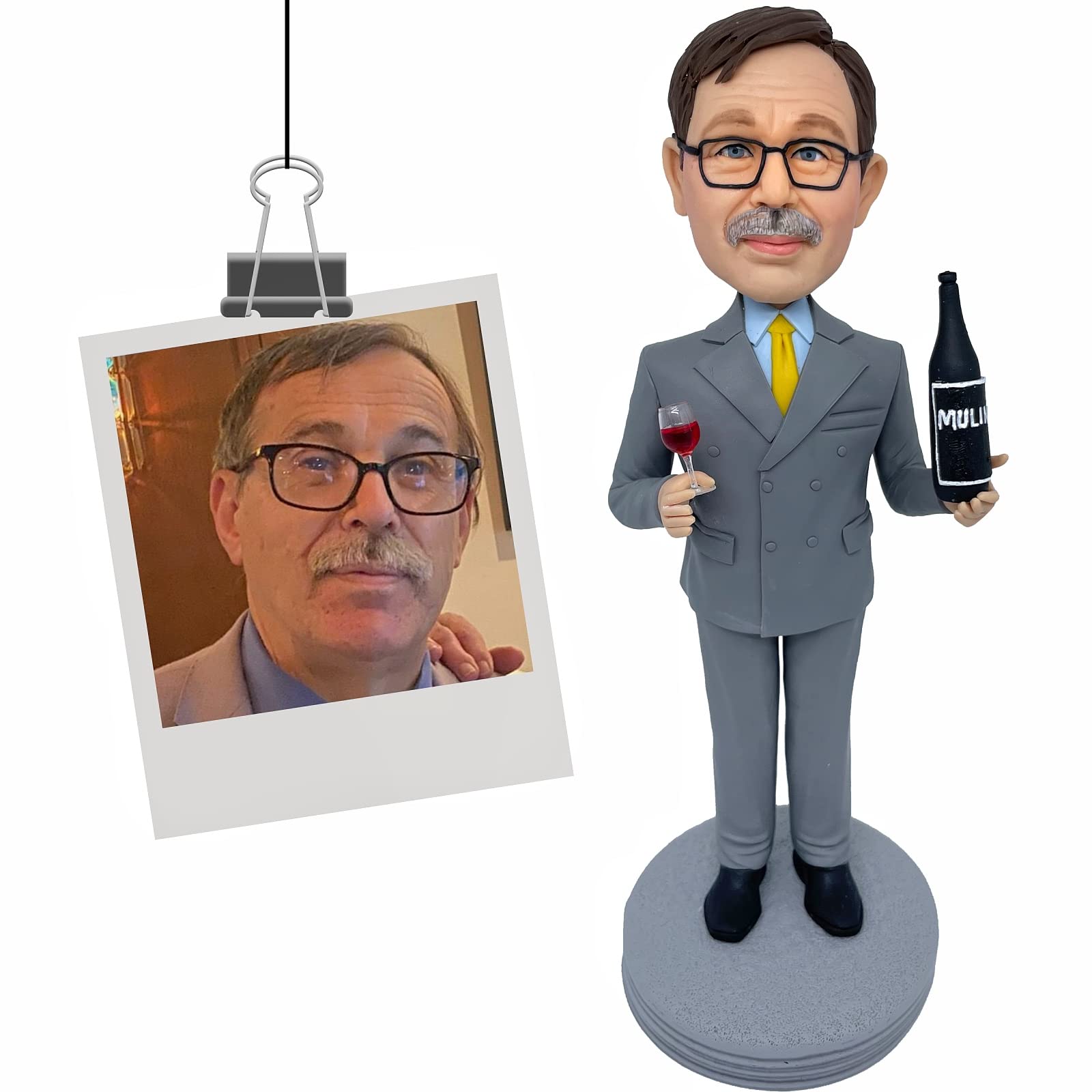 Custom Bobblehead Figurine - Personalized Anniversary Gift for Him from Photo | Unique Couple Gift, Wedding Present & Office Desk Decor