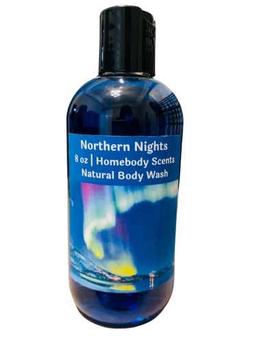 Northern Nights 8 oz Vegan Body Wash & Bubble Bath - Holiday & Christmas Shower Gel - Paraben, Gluten, Phthalate & Cruelty Free - Perfect for Festive Bathing & Relaxation