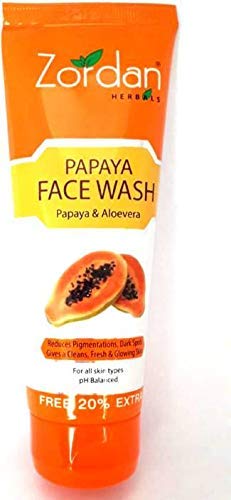 Altos Ayurveda Zordan Herbals Papaya Face Wash 120ml - Natural & Organic Cleanser for Glowing Skin - Perfect for Daily Skincare & Acne Treatment