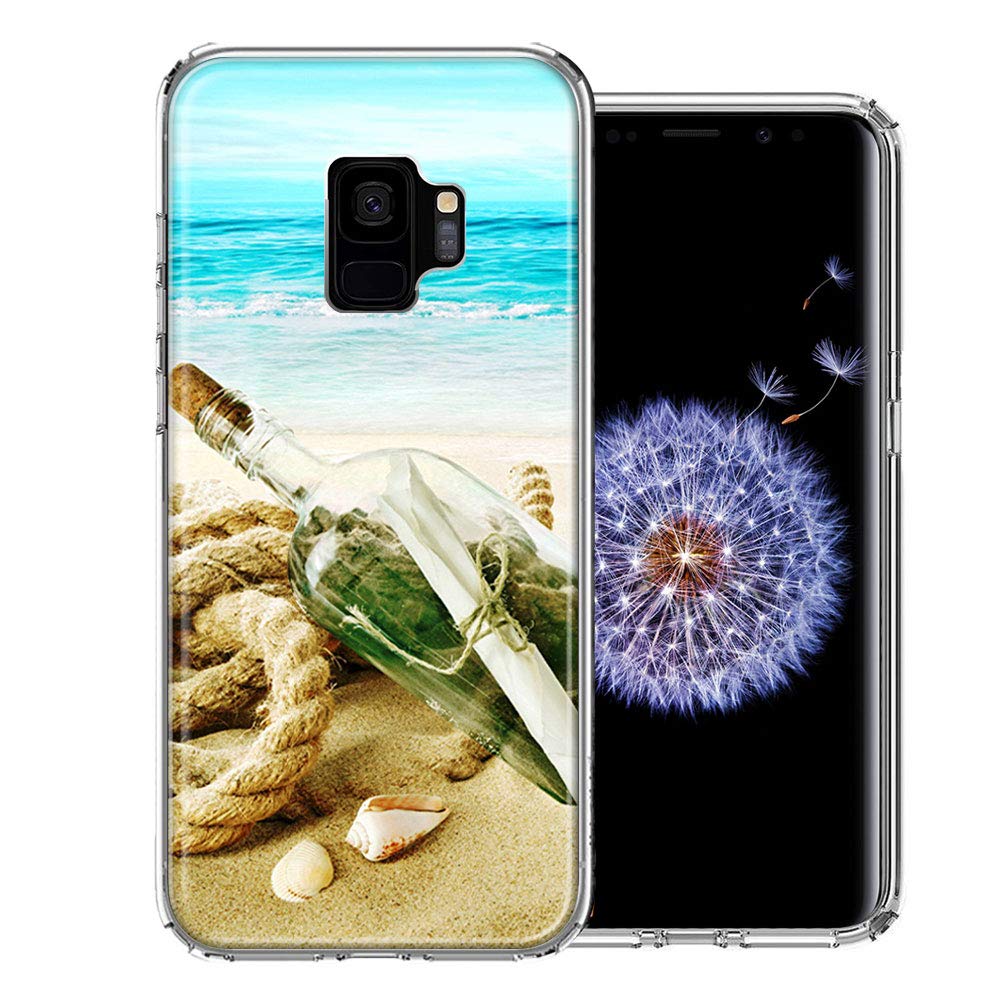 Samsung Galaxy S9 Phone Case - Beach Message Bottle Design Double Layer Protective Cover - Perfect for Travel, Beach Trips & Everyday Use
