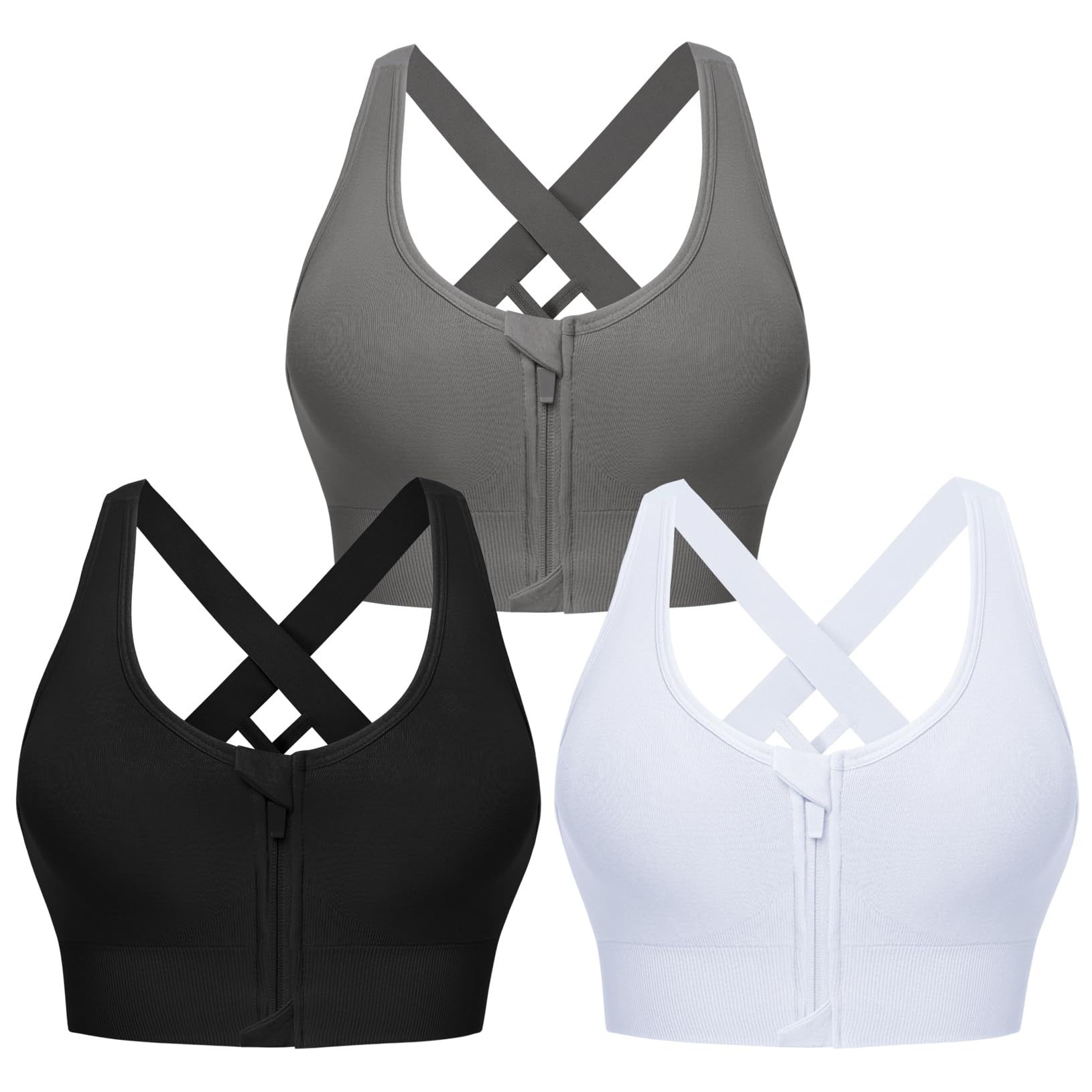 Sykooria Women's High Impact Sports Bra - Running, Yoga, Gym Workout
