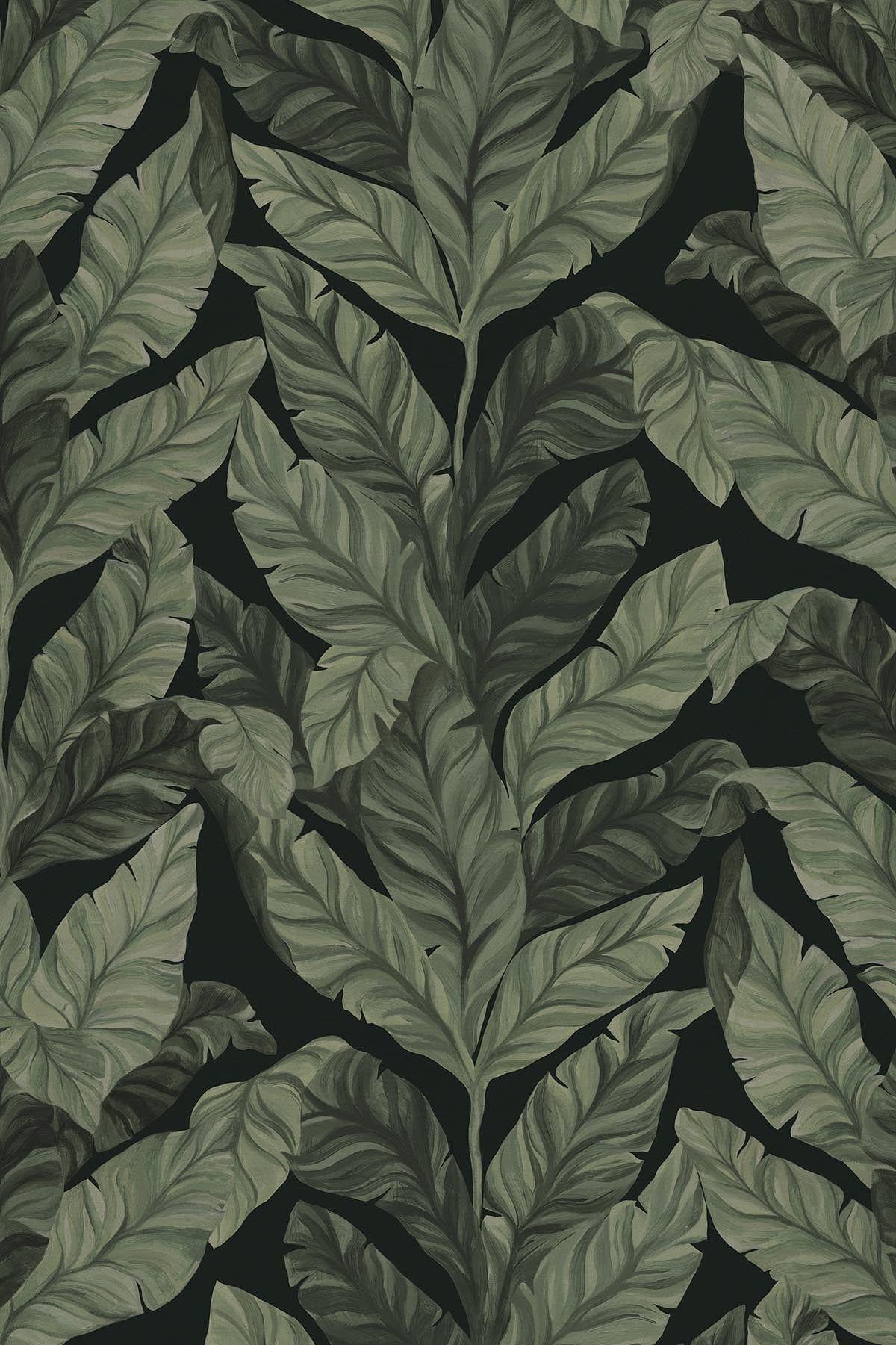 Tropical Leaves Black Wall Art - Modern Botanical Print for Home & Office Decor - Perfect for Living Room, Bedroom, or Office Spaces