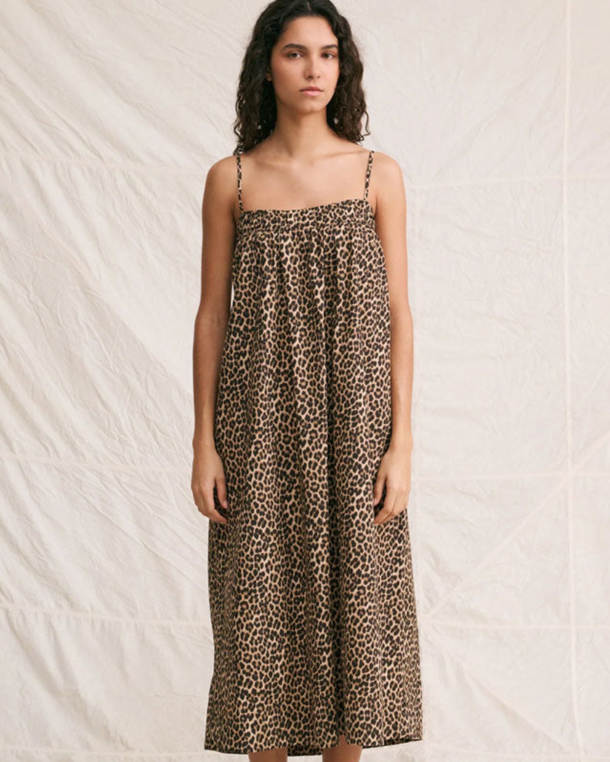 Elegant Leo Print Long Strappy Dress for Women - Perfect for Summer Parties, Beach Vacations & Date Nights