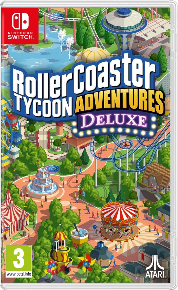 RollerCoaster Tycoon Adventures - Nintendo Switch Game | Theme Park Simulation for Family Fun & Strategy Gaming | Perfect for Travel & Home Entertainment