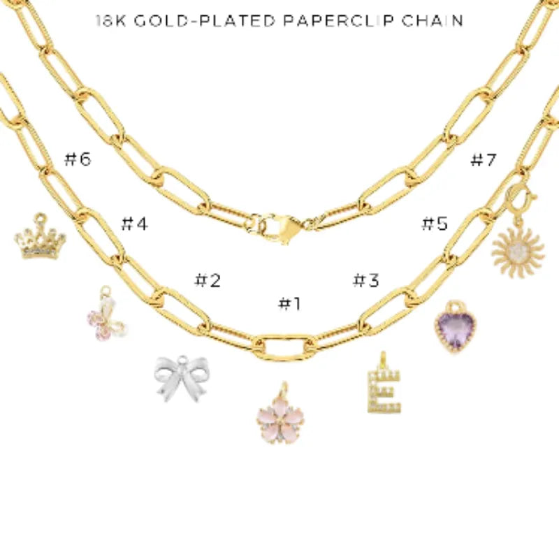 Charm Necklace with Assorted Charms - Elegant Layering Jewelry for Women | Perfect for Everyday Wear, Gifts & Special Occasions