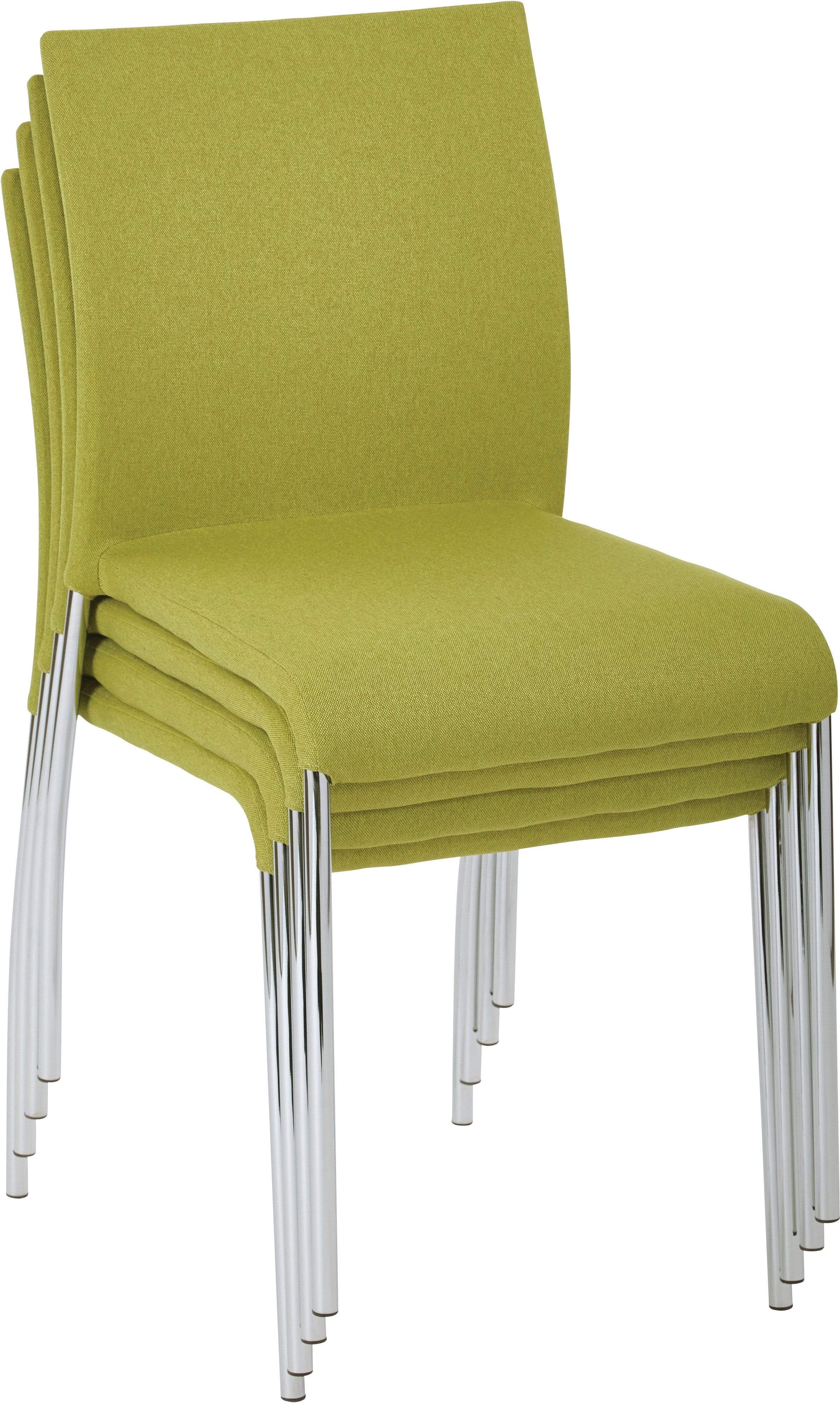 Office Star Ave Six Conway Stacking Chair, Set of 4 - Heavy Duty Plastic Stackable Chairs for Office, Conference Room, Dining & Events - Comfortable & Space-Saving Design [CWYAS4]