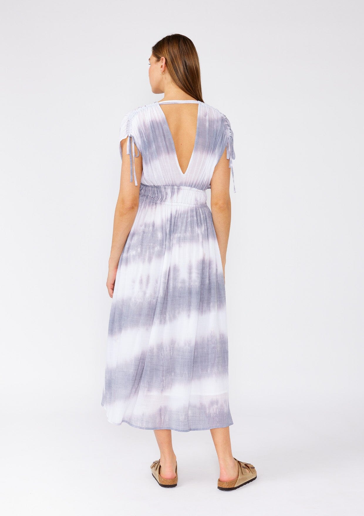 Bree Striped Midi Dress - Flowy Summer Dress for Women | Casual & Beach Wear | Perfect for Vacations, Dates & Outdoor Events