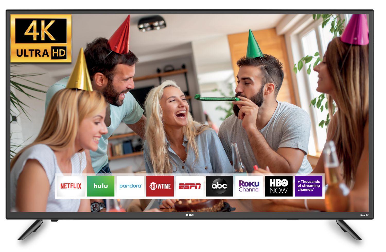 RCA 58 Inch Roku Smart 4K Ultra HD LED TV (RTRU5828) - Streaming, Gaming & Home Entertainment for Living Room & Bedroom