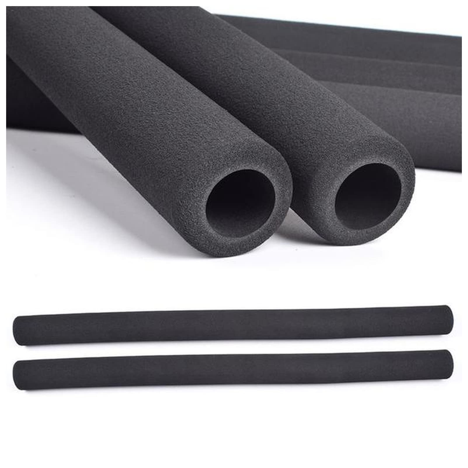 **Premium Soft Rubber Bicycle Handlebar Grips - 1 Pair, Black - Comfortable & Non-Slip Bike Handlebar Covers for Road, Mountain & Commuter Bikes**