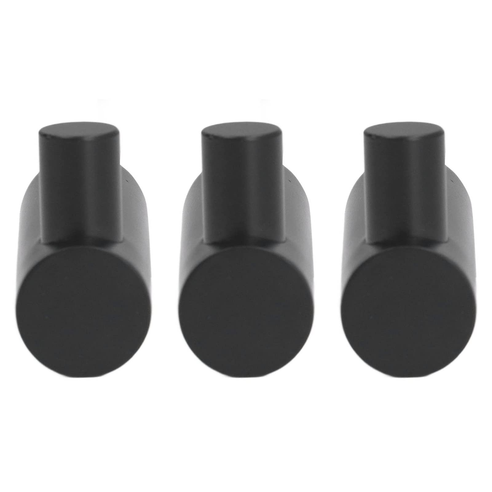 Premium Matte Black Towel Hooks - Heavy Duty 3-Pack with Perforated Design for Bathroom, Kitchen, Balcony & More - Rustproof & Durable for Hanging Towels, Robes & Home Decor