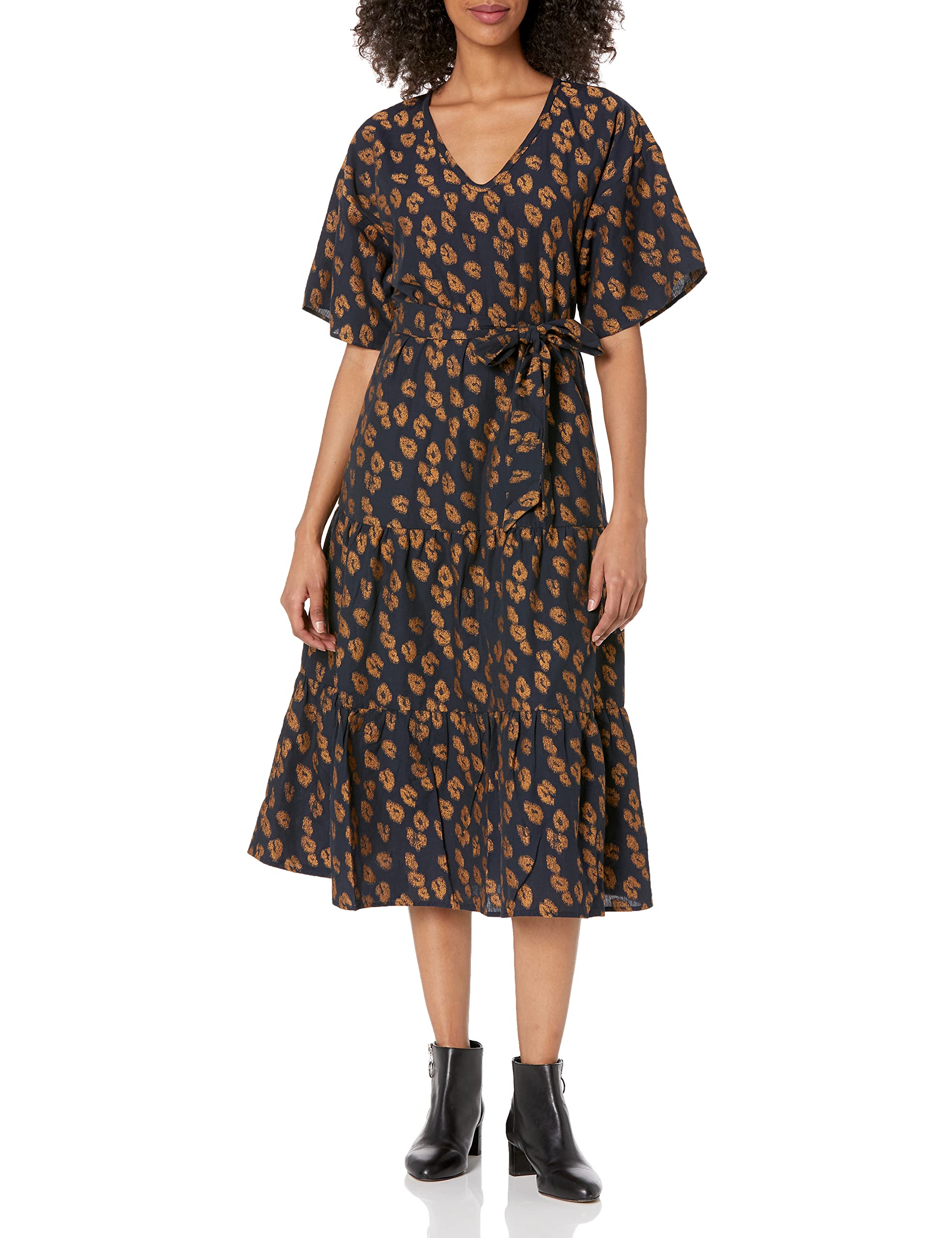 Trina Turk Women's Leopard Print Wrap Dress - Flowy Midi Dress for Casual Outings & Cocktail Parties