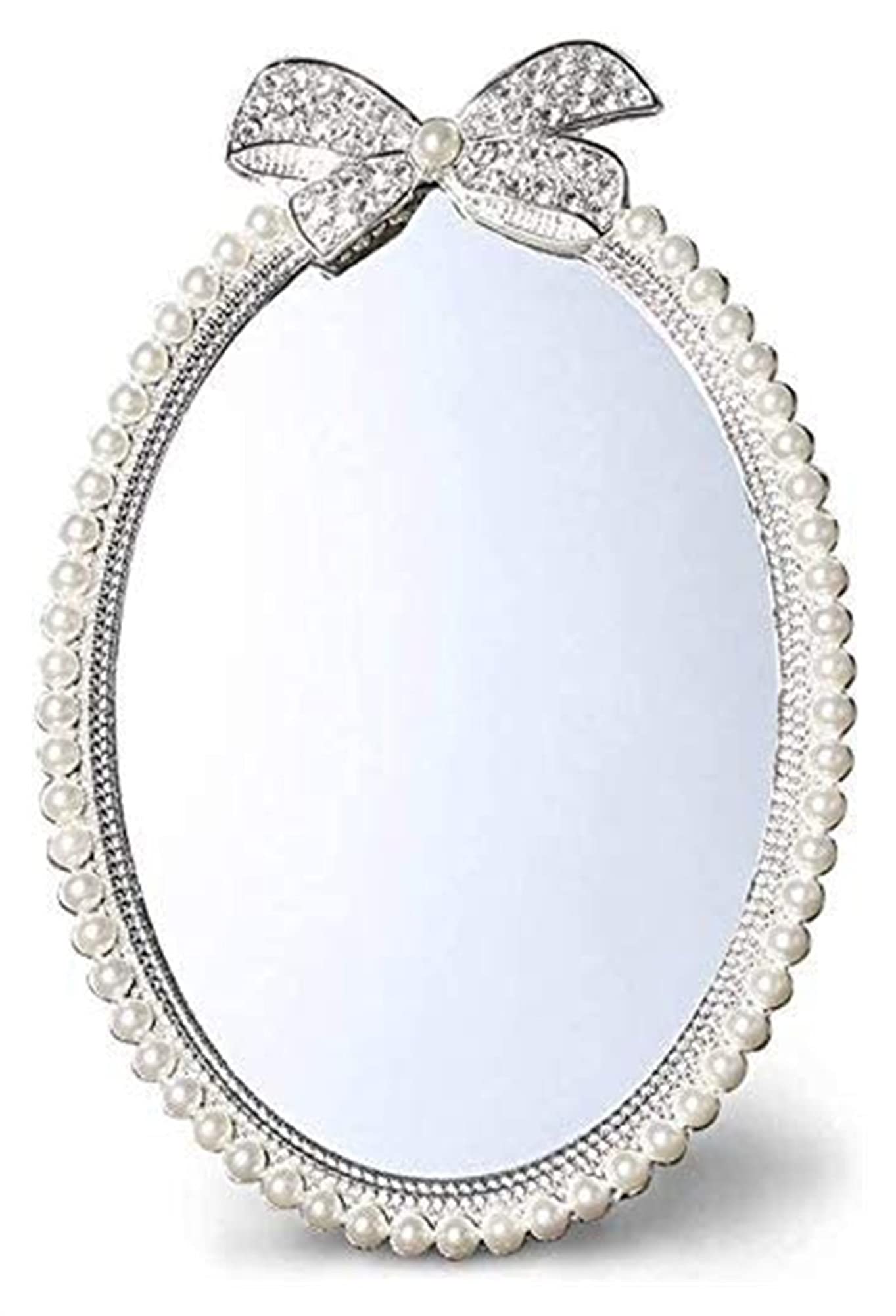 European-Style Metal Vanity Mirror - Single-Sided Folding Makeup Mirror for Dressing Table, Travel & Home Decor | Adjustable Desktop Mirror for Perfect Lighting