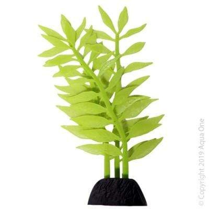 Aqua One Flexiscape Small Jade Green Aquarium Plant - 14.5cm Tall Artificial Aquatic Decor for Fish Tanks, Perfect for Betta Tanks, Nano Aquariums & Aquascaping Projects
