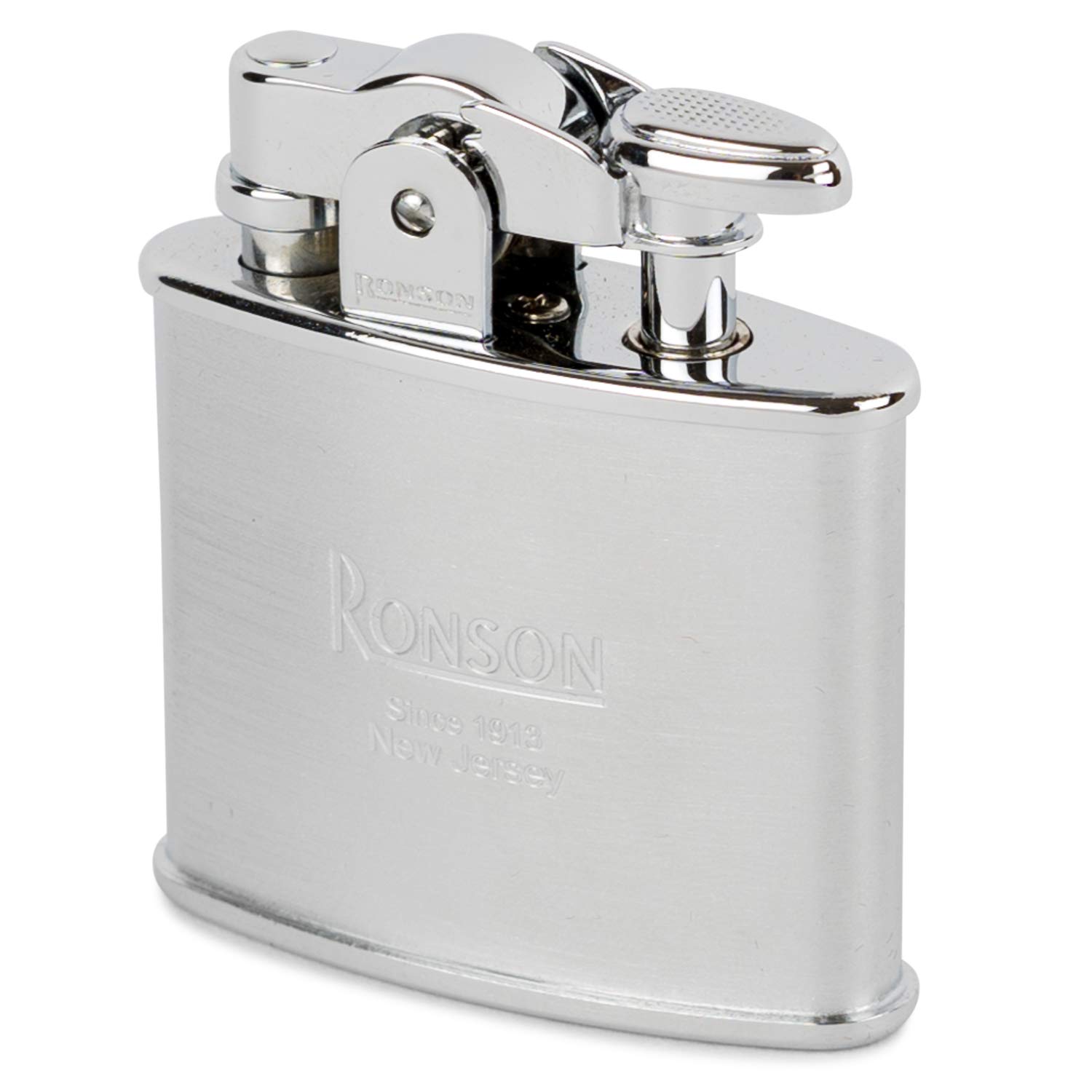 Ronson Oil Lighter Standard with Logo Sticker - Japanese Made Windproof Refillable Lighter for Cigarettes, Candles & Outdoor Use