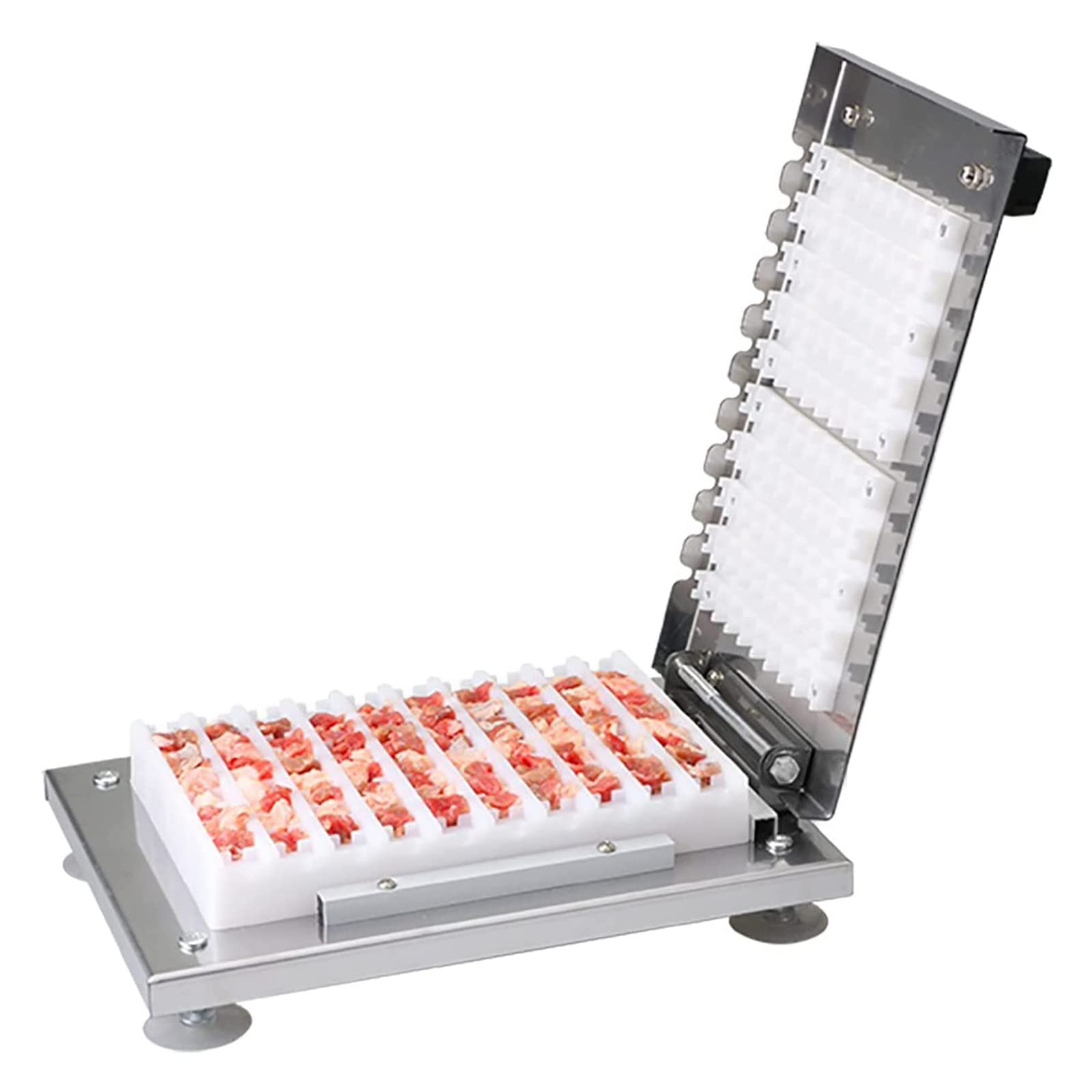 EROOLU Stainless Steel Manual Kebab Skewer Maker - 10 Hole BBQ Kebab Machine for Fast & Easy Skewering - Durable Kitchen Tool for Grilling, Kabobs, Shish Kebabs - Perfect for Backyard BBQs, Camping & Outdoor Cooking