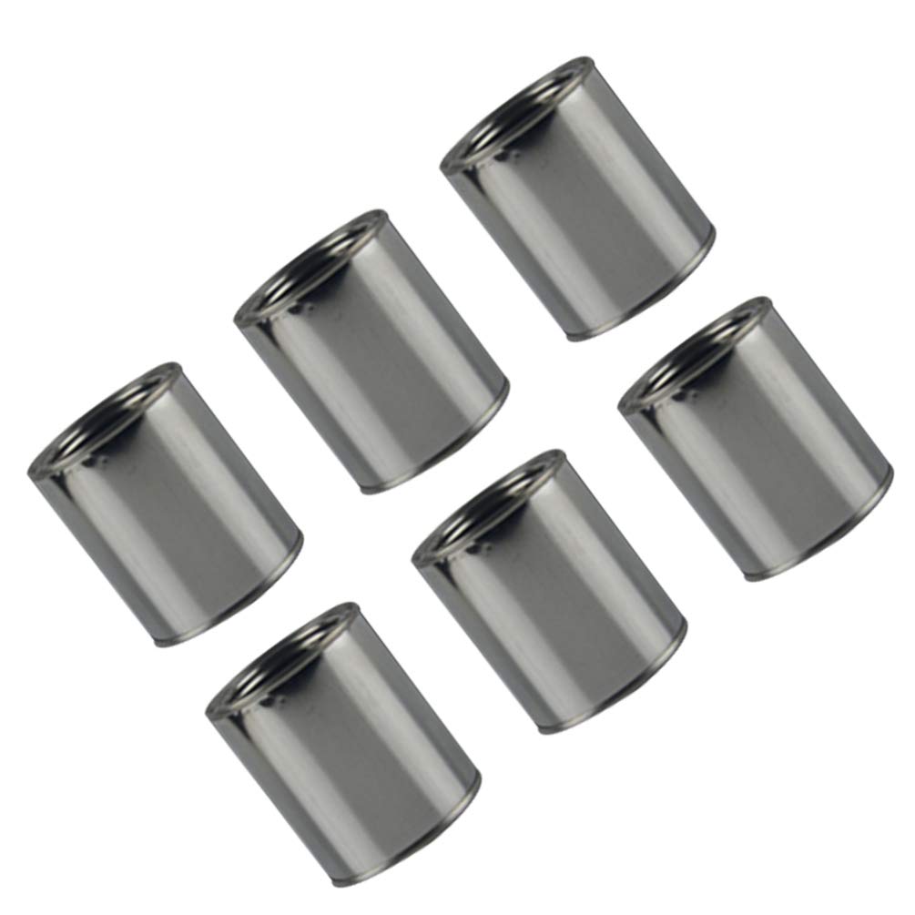 Healifty 6-Piece Metal Paint Storage Containers with Lids - 0.3L Unlined Round Empty Paint Cans for Arts & Crafts, DIY Projects, Garage Organization - Perfect for Storing Acrylic Paints, Nail Polish, or Small Hardware Items