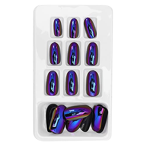 24Pcs Fashionable False Nails - Full Cover Artificial Nail Tips for Women, Salon Quality DIY Nail Art Kit (Style Lg05) - Perfect for Parties, Weddings, and Everyday Glam