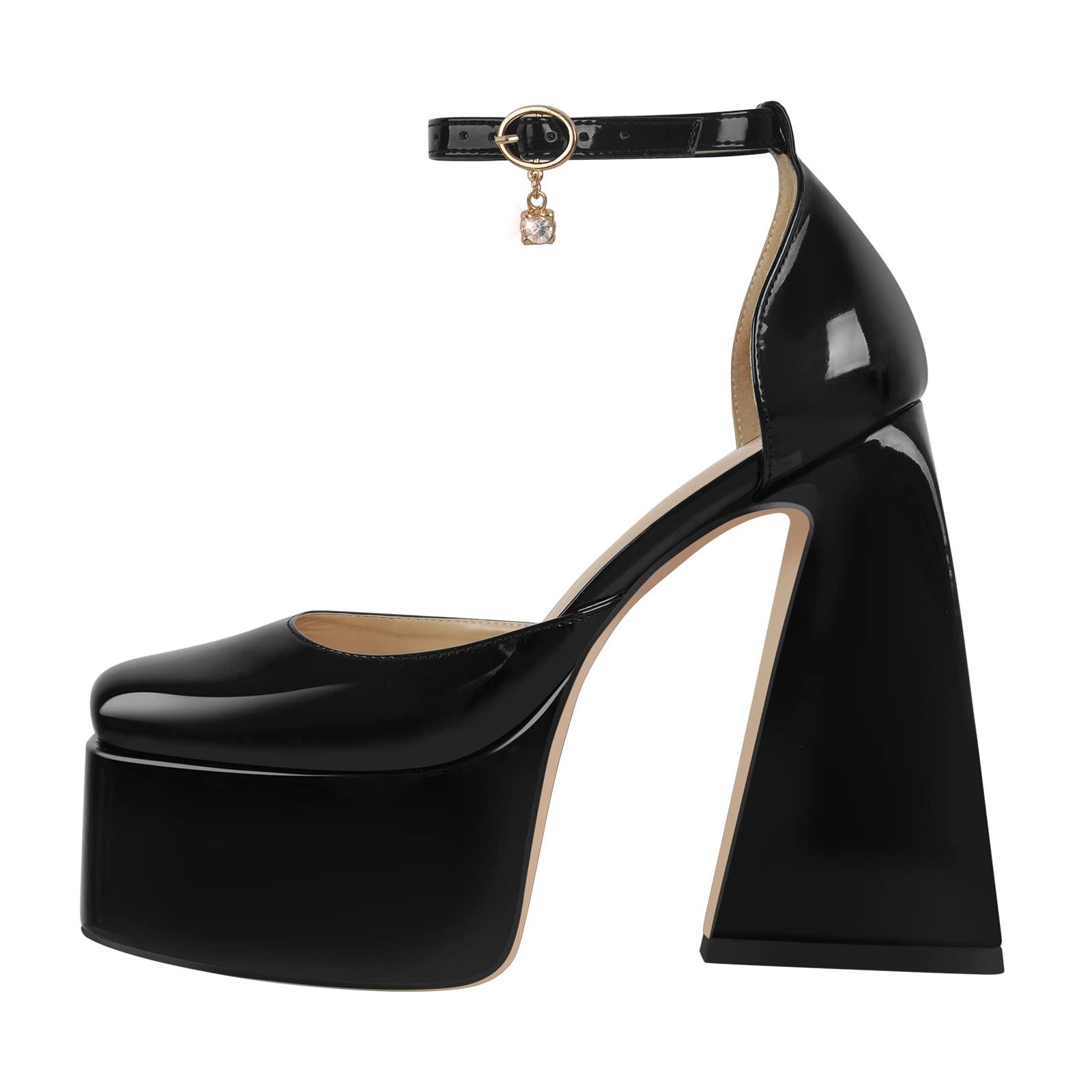 LISHAN Women's Super High Stiletto Heels - 5 Inch Platform Slip On Pointed Toe Pumps for Party, Night Out & Formal Events - Sexy Dress Shoes for Women