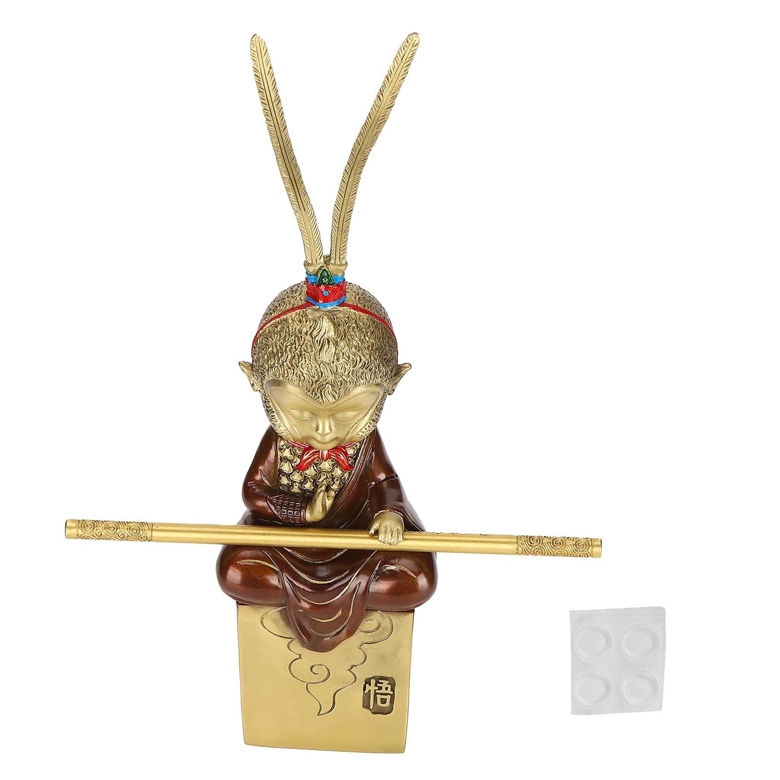 Monkey King Figurine - Sun Wukong Meditation Statue for Home Decor, Housewarming Gift & Car Decoration (11.2 x 2.4 x 2 inches) - Perfect for Zen Spaces, Office Desk & Spiritual Gifts