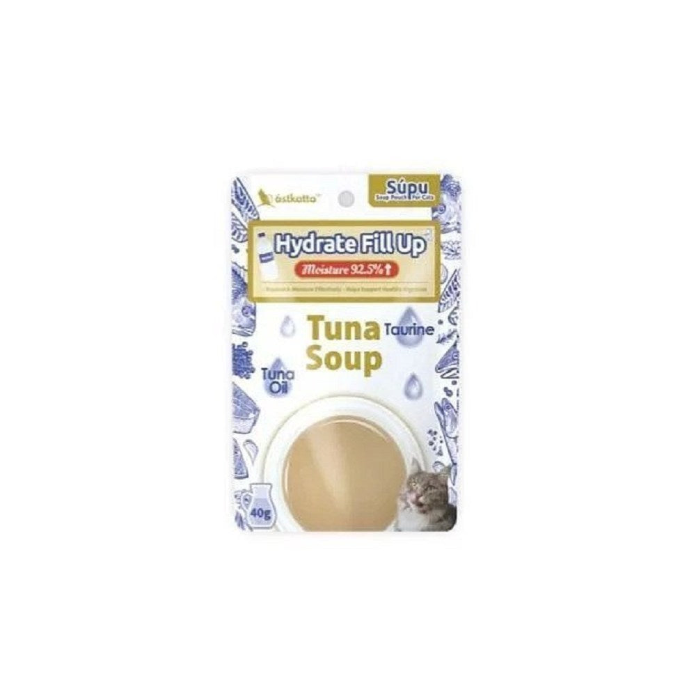Premium Hydrating Tuna Soup Cat Food Pouches - High Moisture Wet Cat Treats for Hydration & Health - Perfect for Picky Eaters, Senior Cats & Hot Weather Snacking