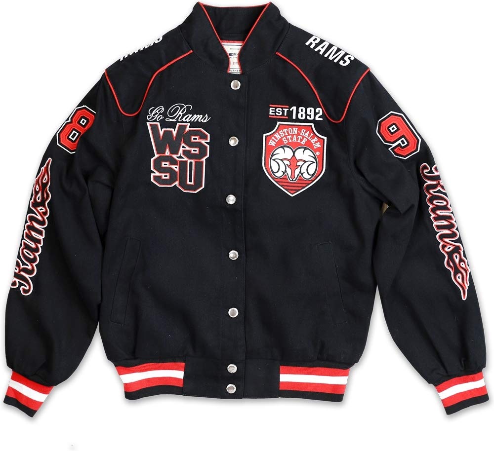 Winston Salem State S6 Ladies Racing Twill Jacket - Big Boy Cultural Exchange - Perfect for College Events, Racing Enthusiasts & Casual Wear