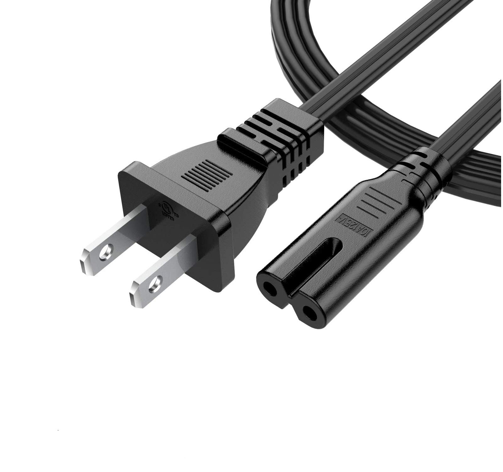 12 Ft 2-Prong AC Power Cord for HP Photosmart Printers C4273 C4275 C4280 C4283 C4285 C4288 - Replacement Wall Charger Cable for Home & Office Use