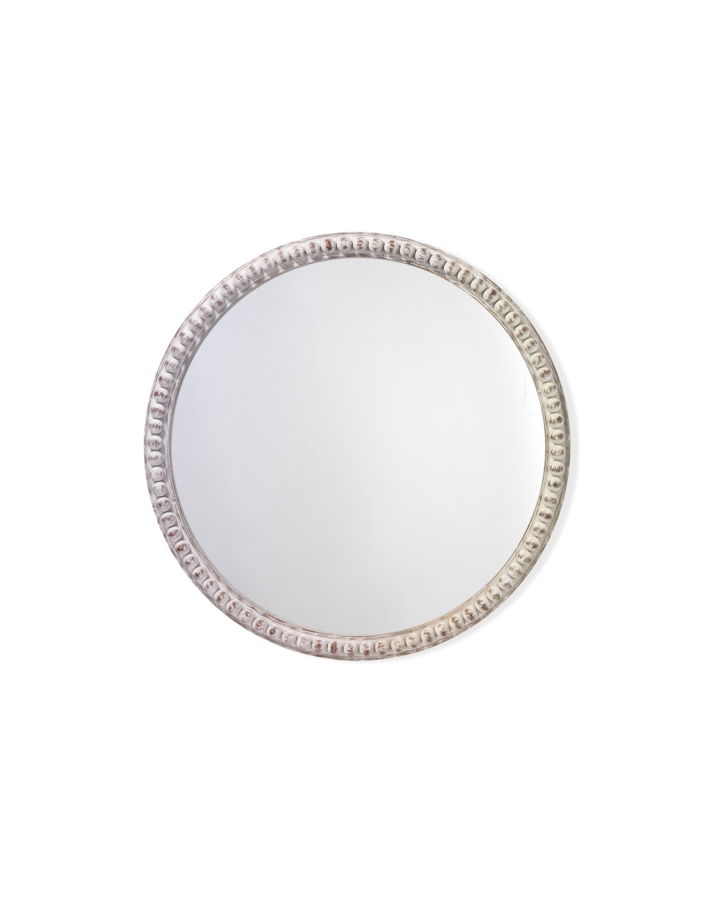 Audrey Beaded Mirror - Elegant Decorative Wall Mirror with Handcrafted Beaded Frame for Bedroom, Living Room & Entryway Decor