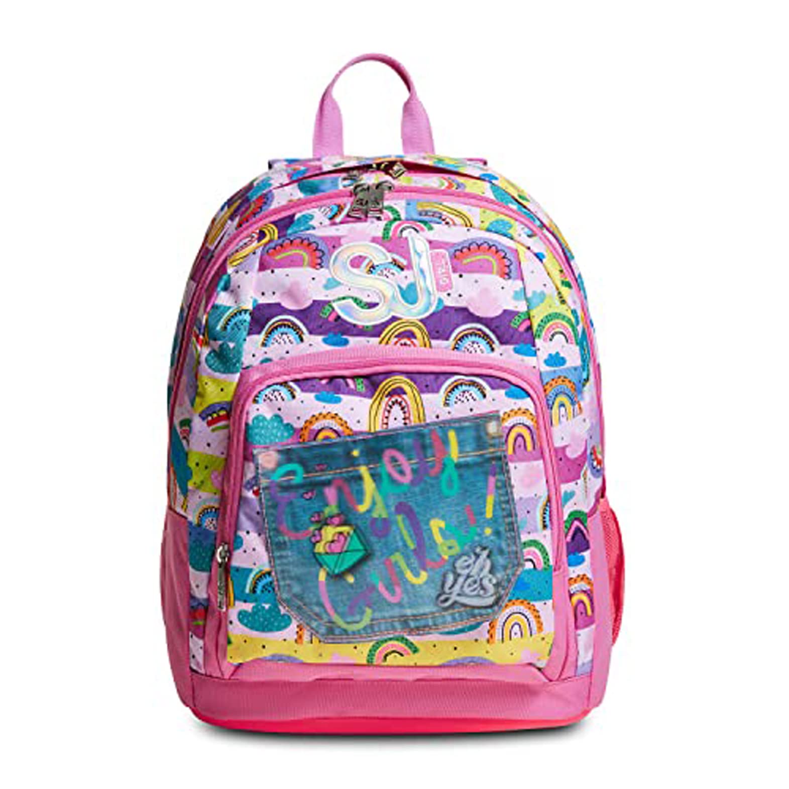 SJ 3-in-1 Rolling Backpack with Removable Wheels - Convertible Trolley School Bag for High School Students, Travel & Leisure (Perfect for Commuting, College Campus & Airplane Carry-on)