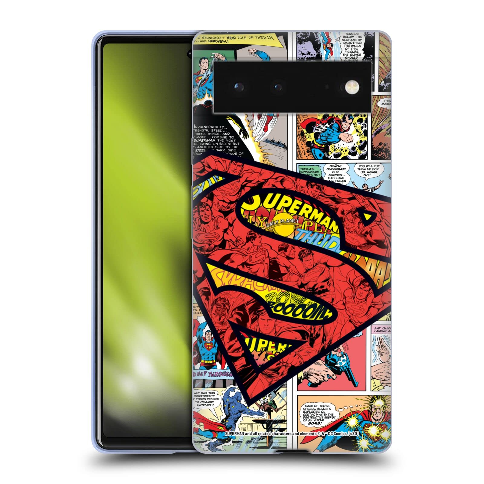 Superman DC Comics Gel Case for Google Pixel 6 - Comicbook Art Protection