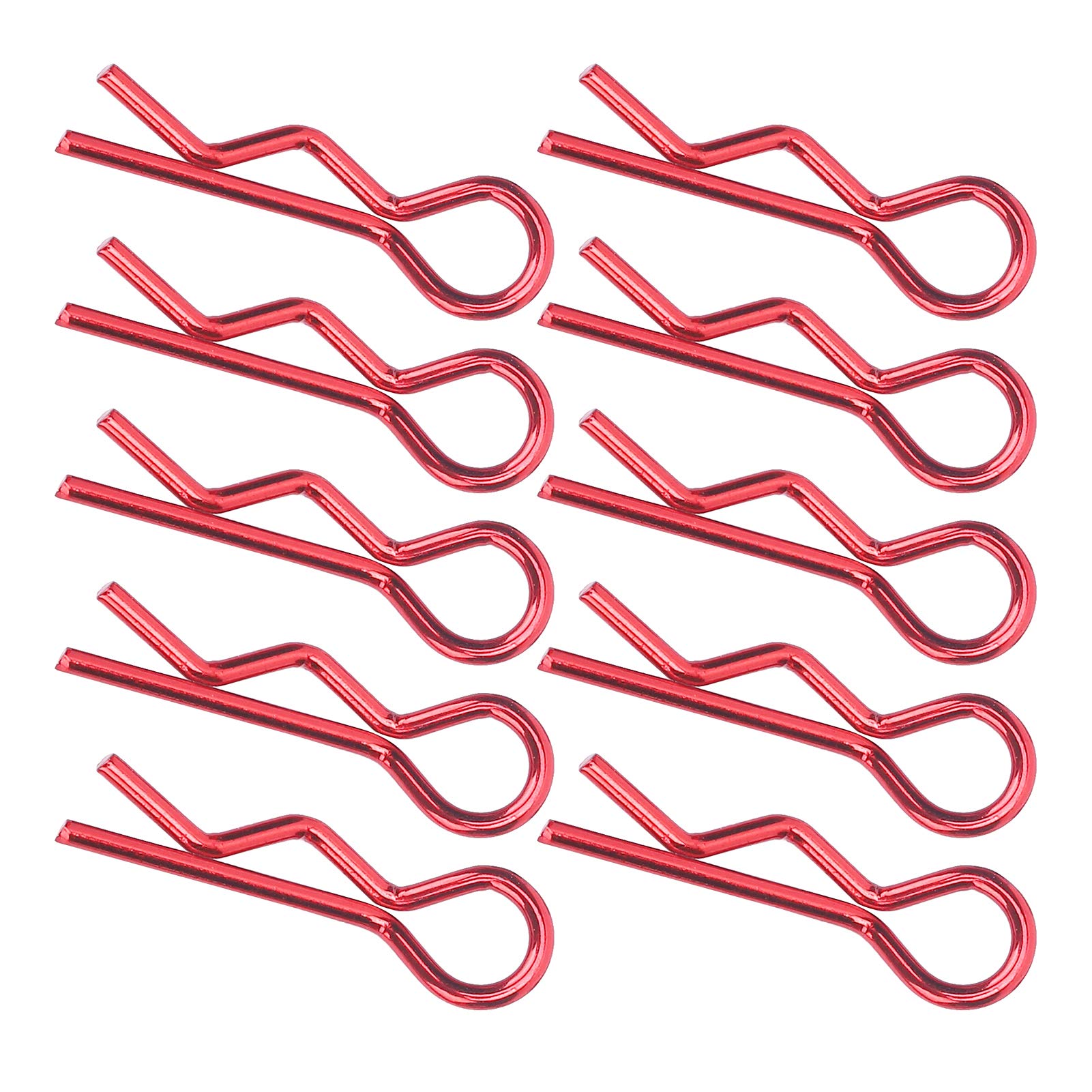 Durable Metal RC Car Body Clips for 1/5 1/6 1/8 1/10 Scale Models - Compact & Easy to Carry - Long Lasting Performance (Red) - Perfect for RC Racing, Off-Roading & Hobby Enthusiasts