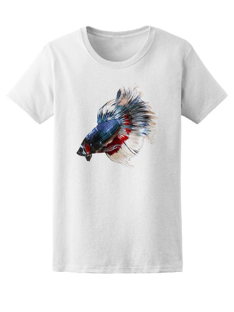 Smartprints Cute Watercolor Betta Fish T-Shirt for Men - Soft Cotton Graphic Tee for Casual Wear, Street Style & Gifts