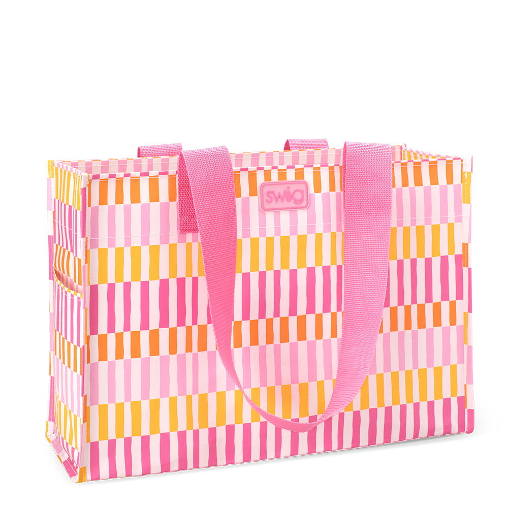 Eco-Friendly Sherbet Stripe Reusable Gift Bags - Large Size for Birthdays, Weddings & Party Favors | Sustainable Fabric Gift Wrap Alternative