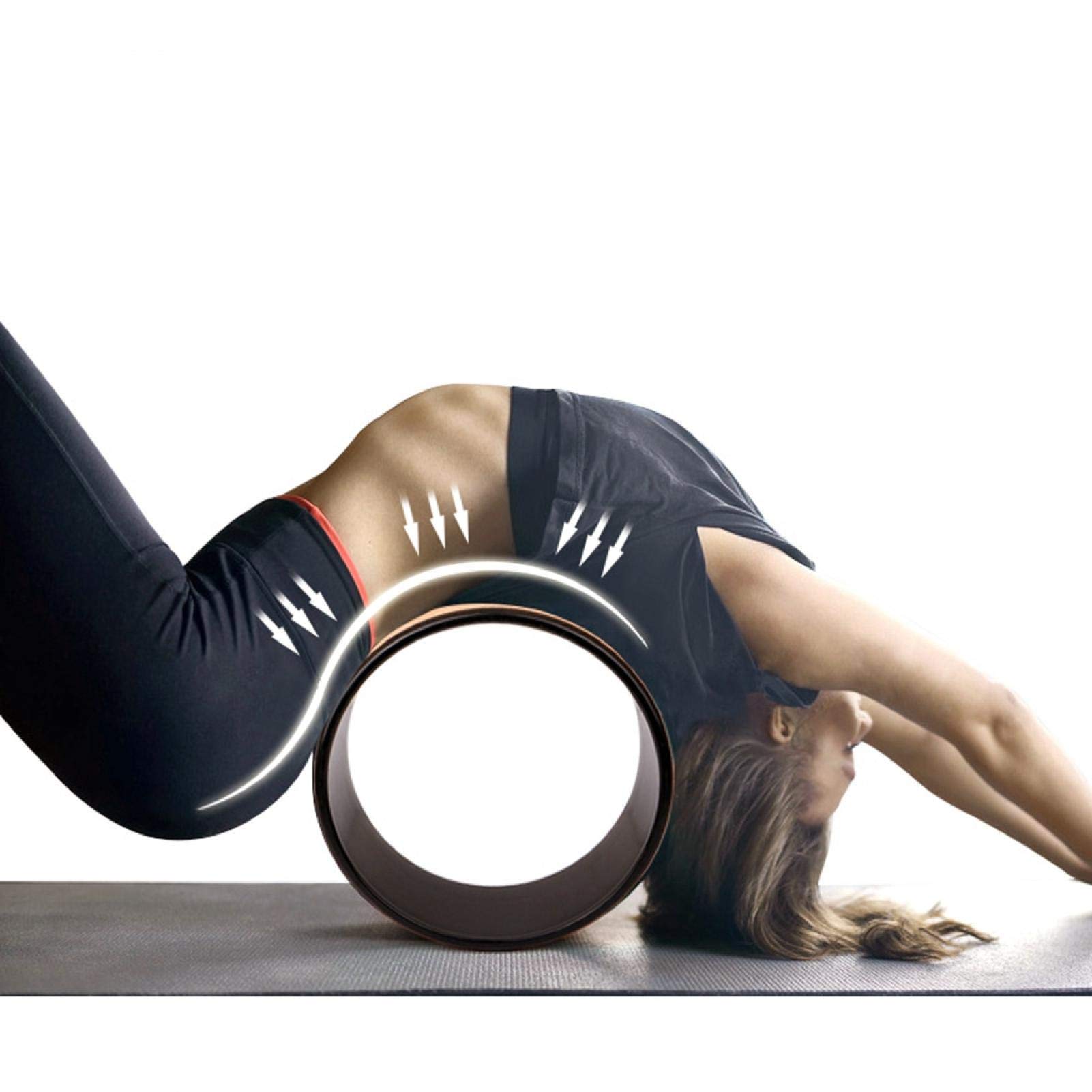 Premium Yoga Wheel for Back Stretching & Flexibility - Professional Yoga Roller for Pilates, Fitness & Exercise - Yoga Balance Wheel for Health, Slimming & Workouts - Perfect for Home Gym, Yoga Studio & Physical Therapy